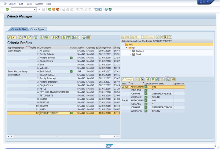 Criteria Manager