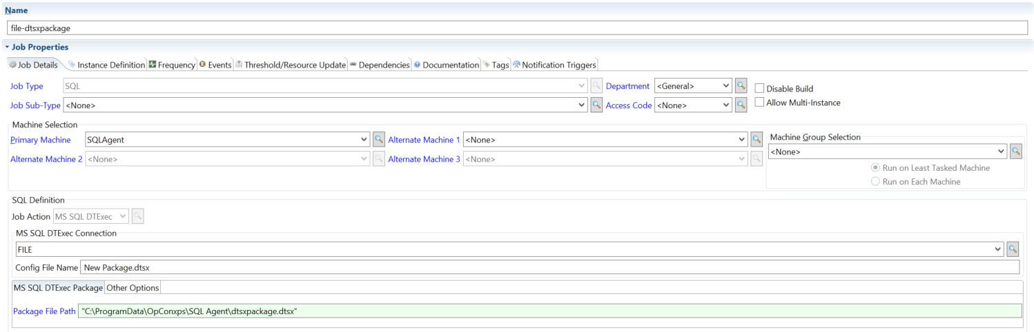 Defining MS SQL DTExec with FILE Connection Defining MS SQL DTExec with FILE Connection