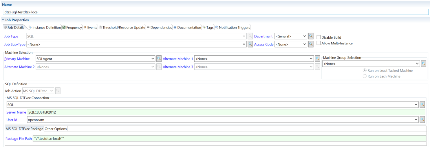 Defining MS SQL DTExec with SQL Connection Defining MS SQL DTExec with SQL Connection