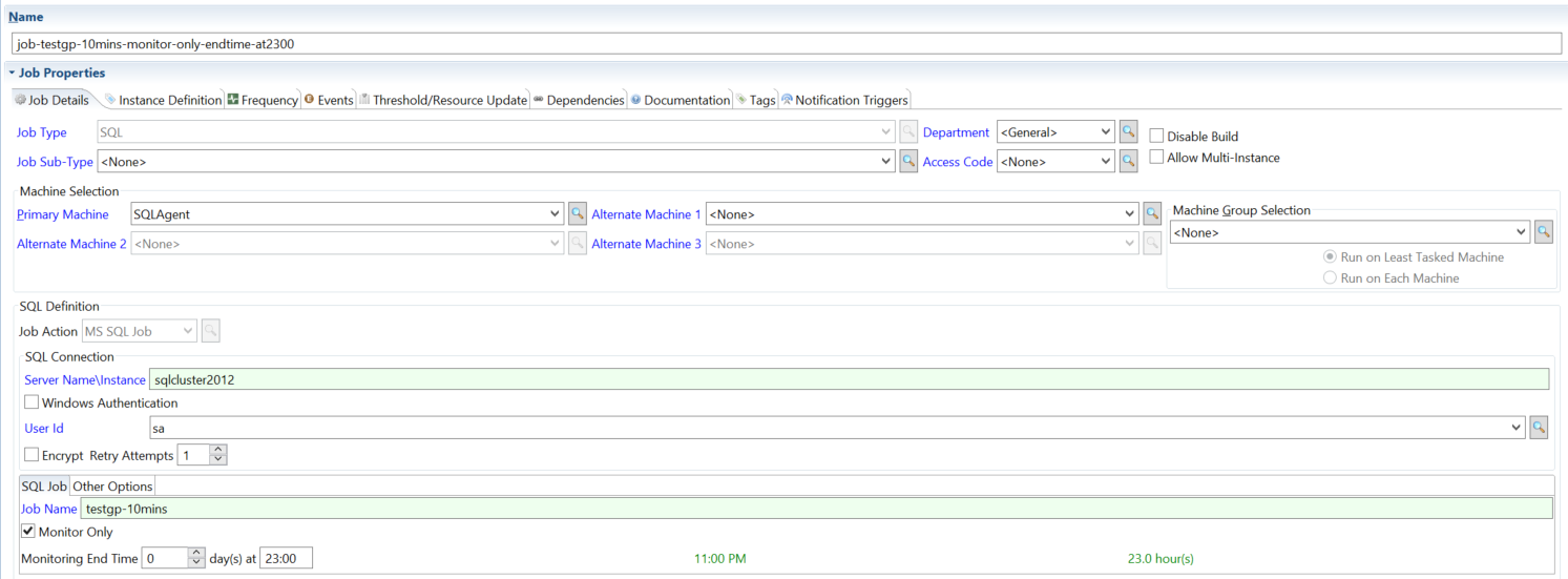 Defining MS SQL Job to Monitor while Job Runs Defining MS SQL Job to Monitor while Job Runs