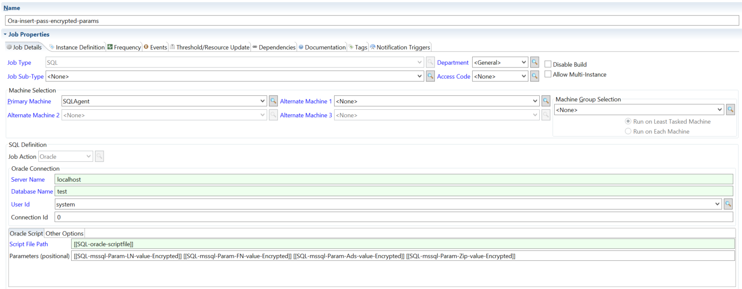 Defining Oracle with Encrypted Parameters Defining Oracle with Encrypted Parameters