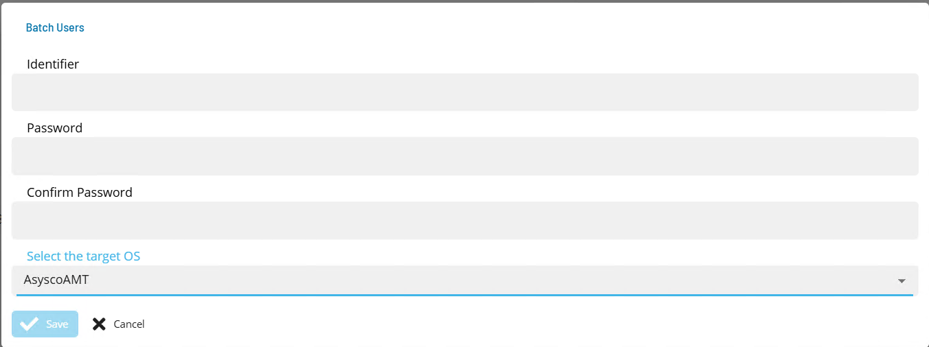 Defining a Batch User