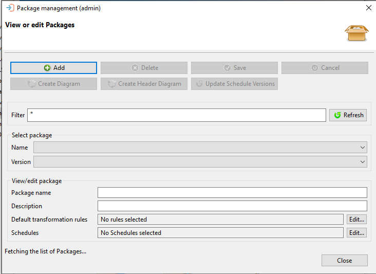 Package Management Dialog Image