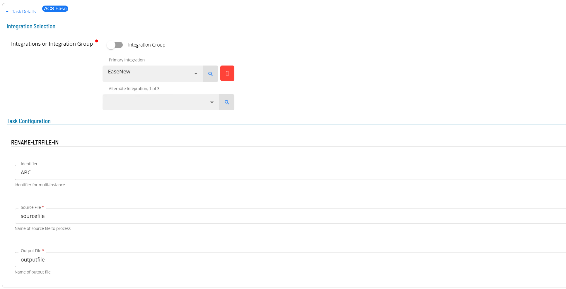 Defining a RENAME-LTRFILE-IN Master Job