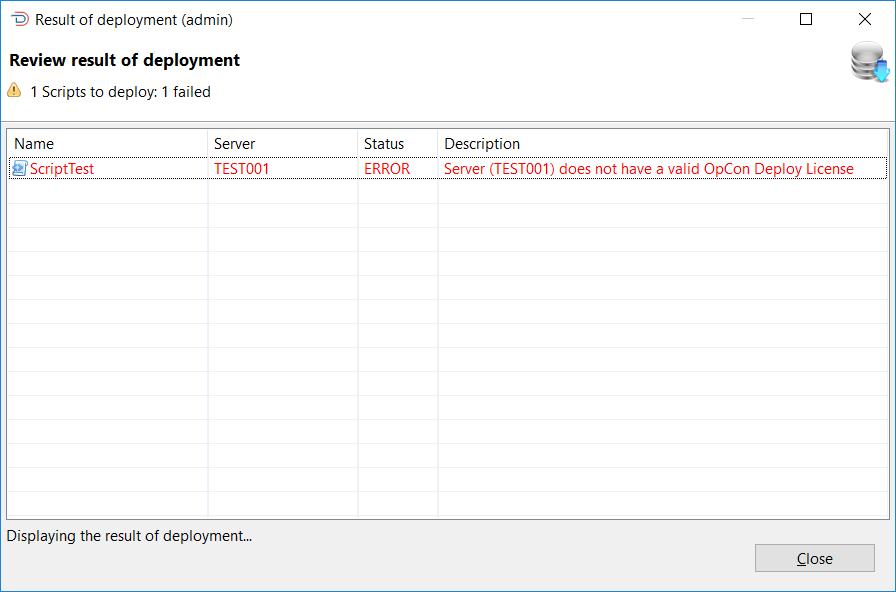 Deploy Scripts Invalid Image