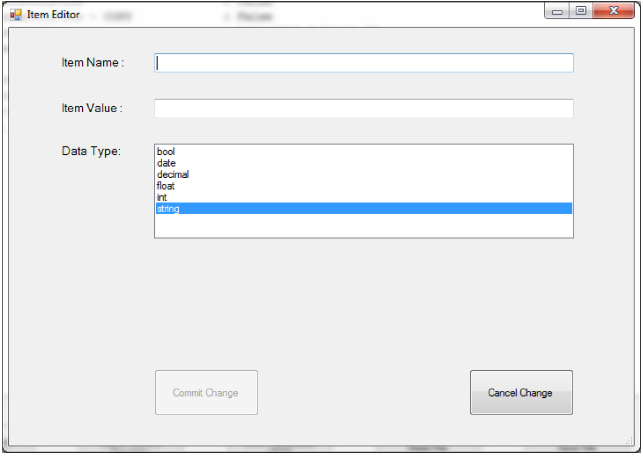 SMAFICSTemplateEditor new item entry screen