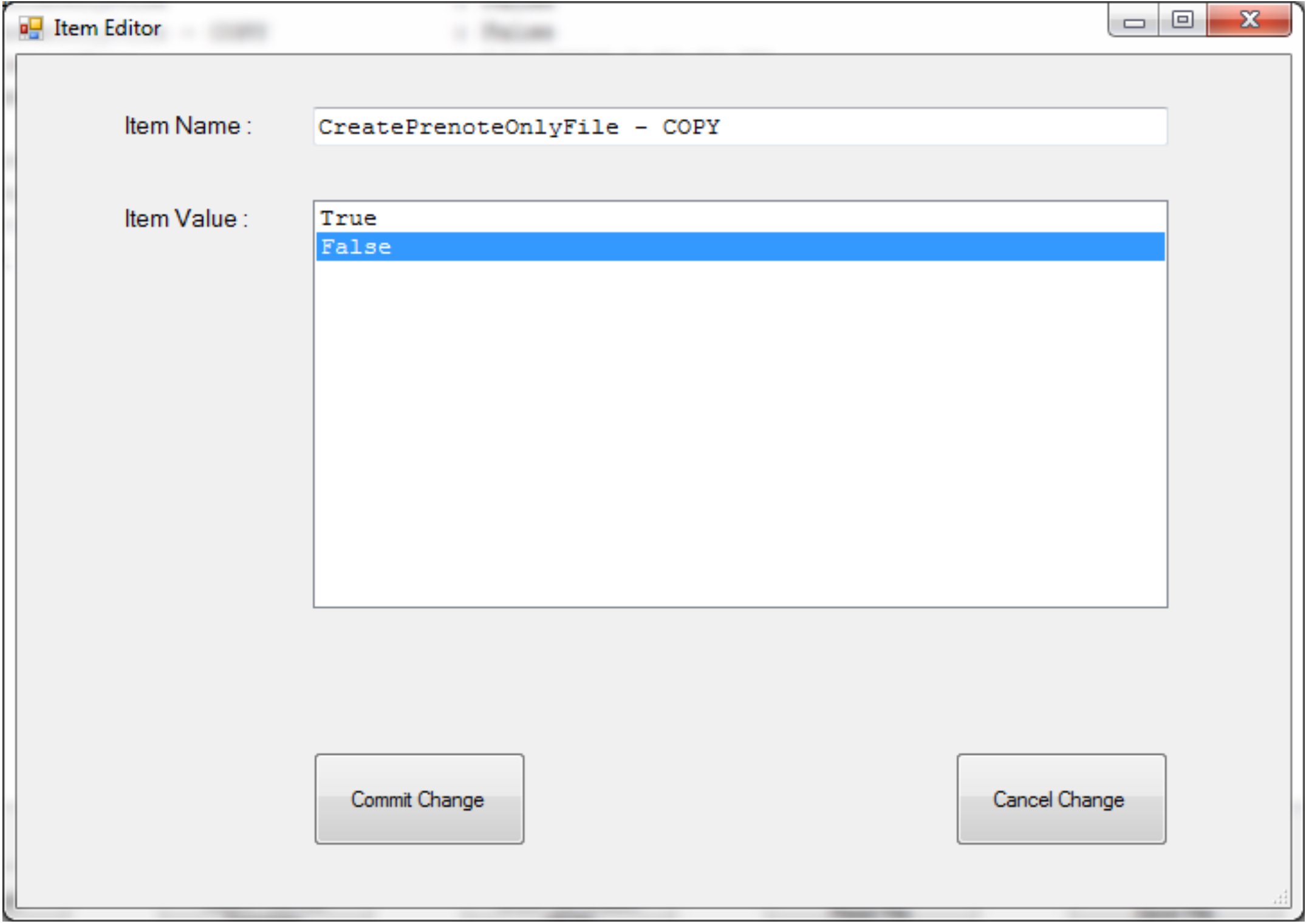 SMAFICSTemplateEditor edit item