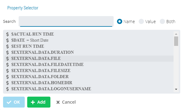 Trigger Event Parameter Selection